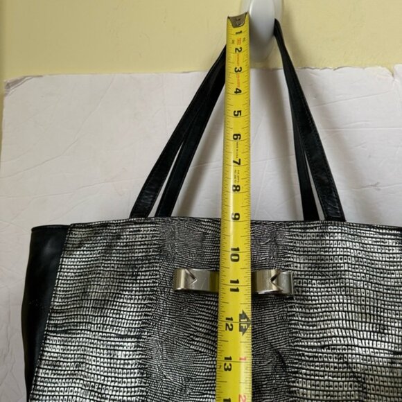 Ted Baker London Tote Bow Vegan Leather Shoulder Bag Large Snake skin Minimalist - Picture 16 of 16